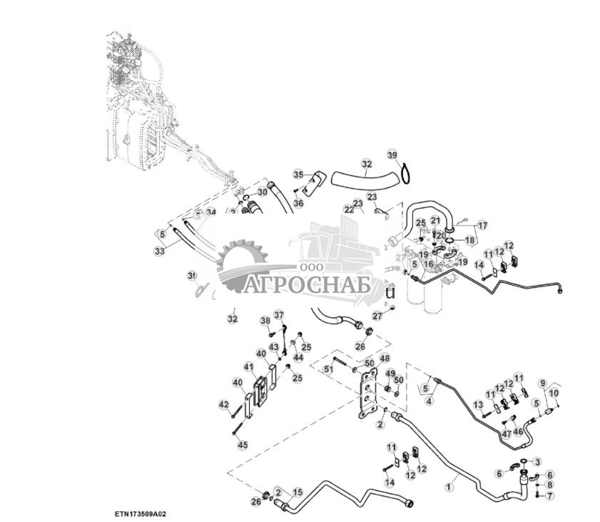 Трубопроводы SCV, высокий расход, без сцепки, задняя быстроразъемная муфта 12 дюйма, PST (22) (805771 - 807266) - ST932317 803.jpg